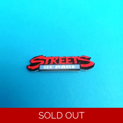 Streets of Rage logo pin badge